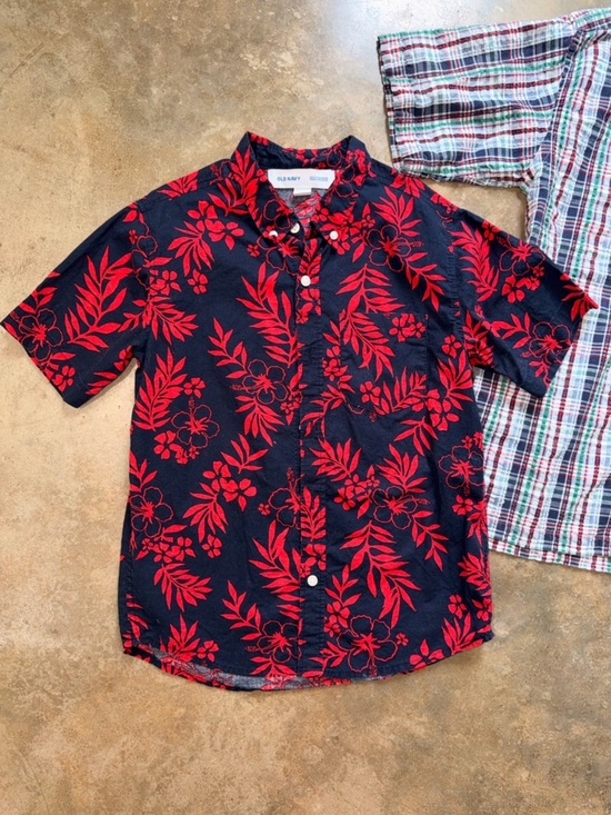 Old Navy Other - Old Navy Boys Tropical Hawaiian Button Down Shirt L 10-12